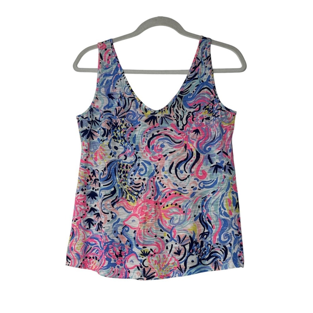 Lilly Pulitzer Gigi Top Womens XS Sleeveless Stretch Beach Resort‎ Vacation